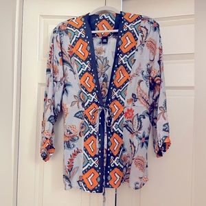 Evereve spring kimono with drawstring waist